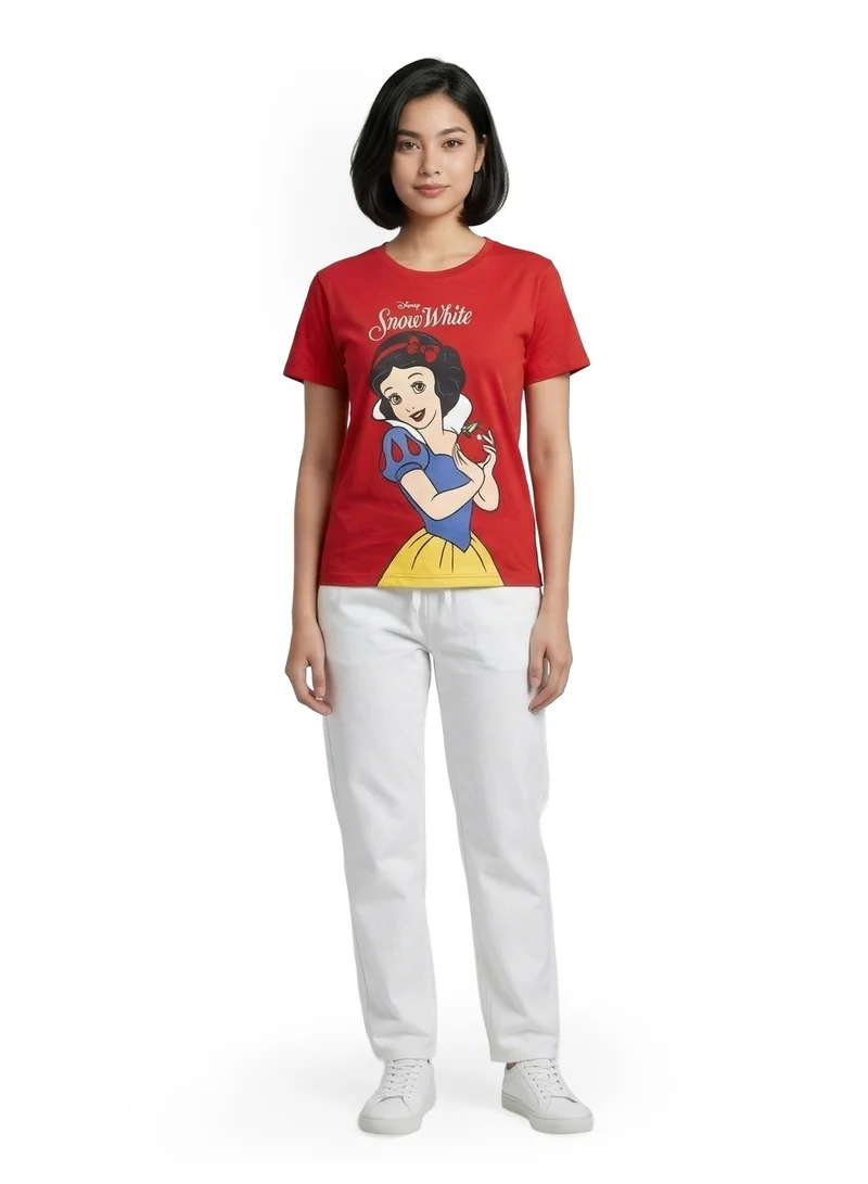 تي شيرت نسائي Disney Snow White أحمر