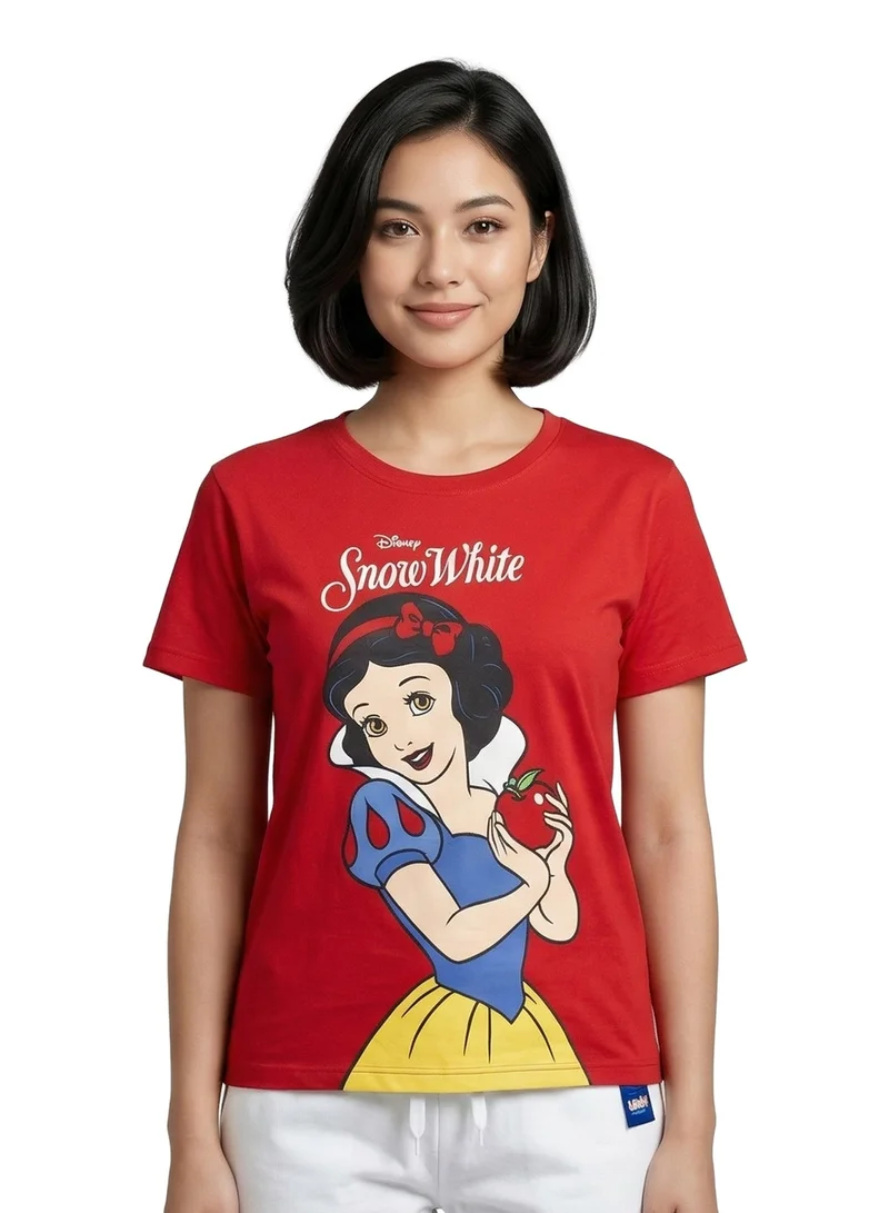 تي شيرت نسائي Disney Snow White أحمر
