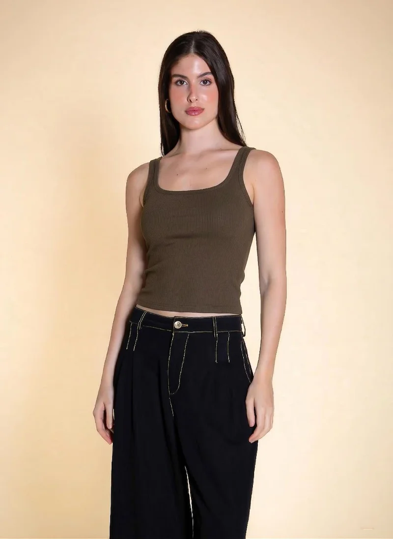 Padded Wide Strap Top