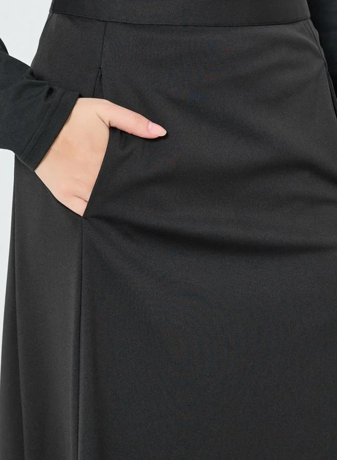 تنورة ميدي رسمية مع جيب جانبي