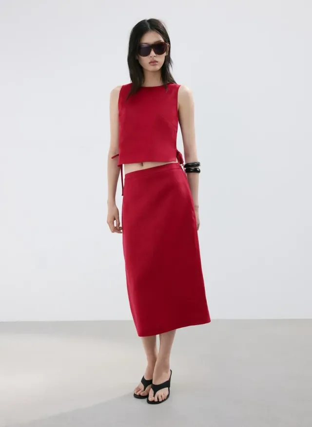 Linen Midi Skirt – image 4