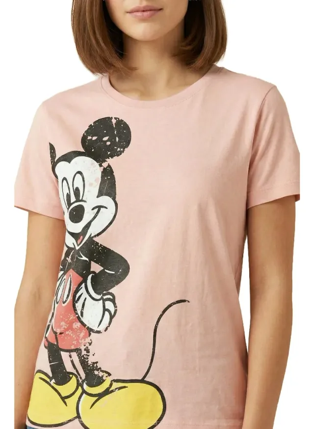 Vintage Mickey Women's T-Shirt Blush Pink – image 4