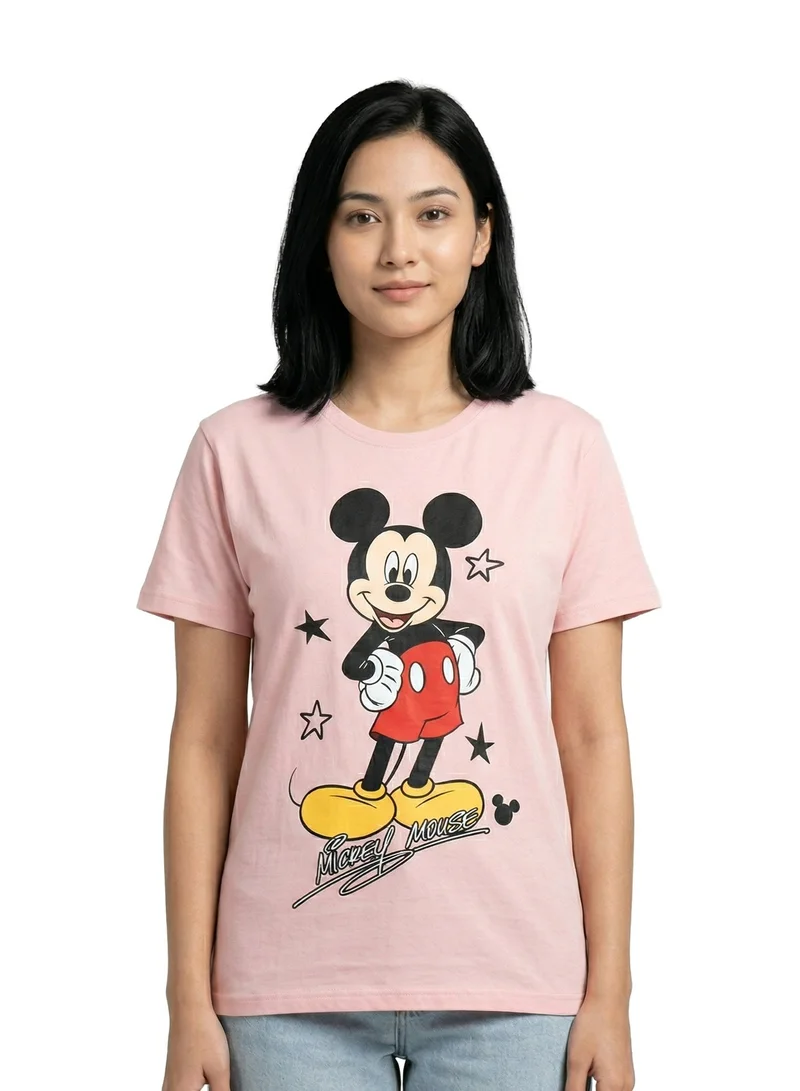 Women's Disney Mickey Mouse Graphic T-Shirt Pink