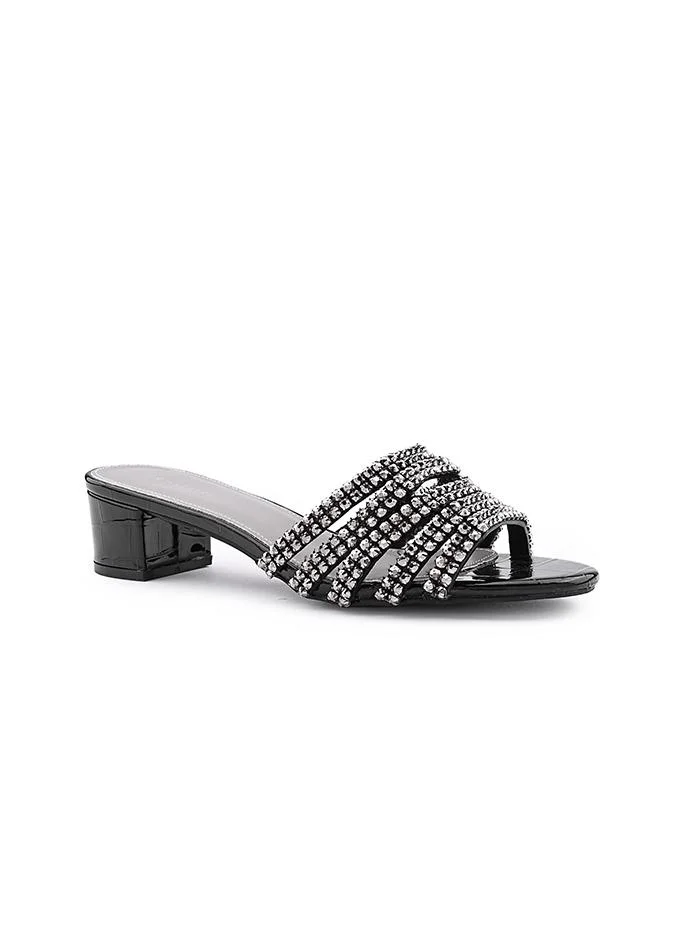 Crystal Heel Slipper