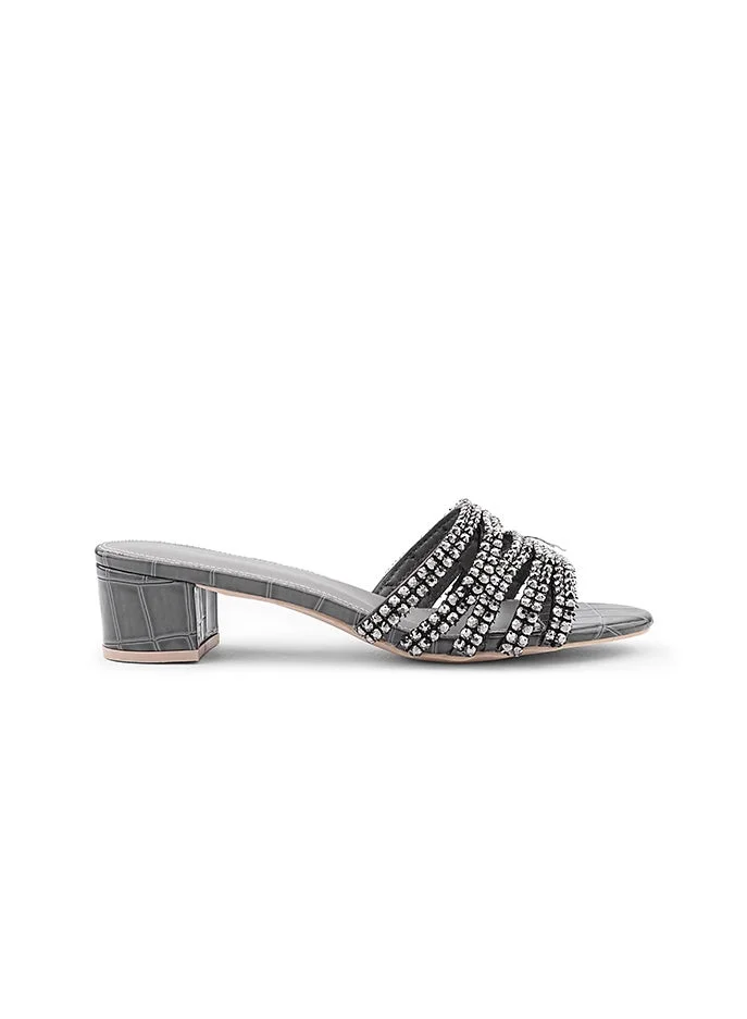 Crystal Heel Slipper