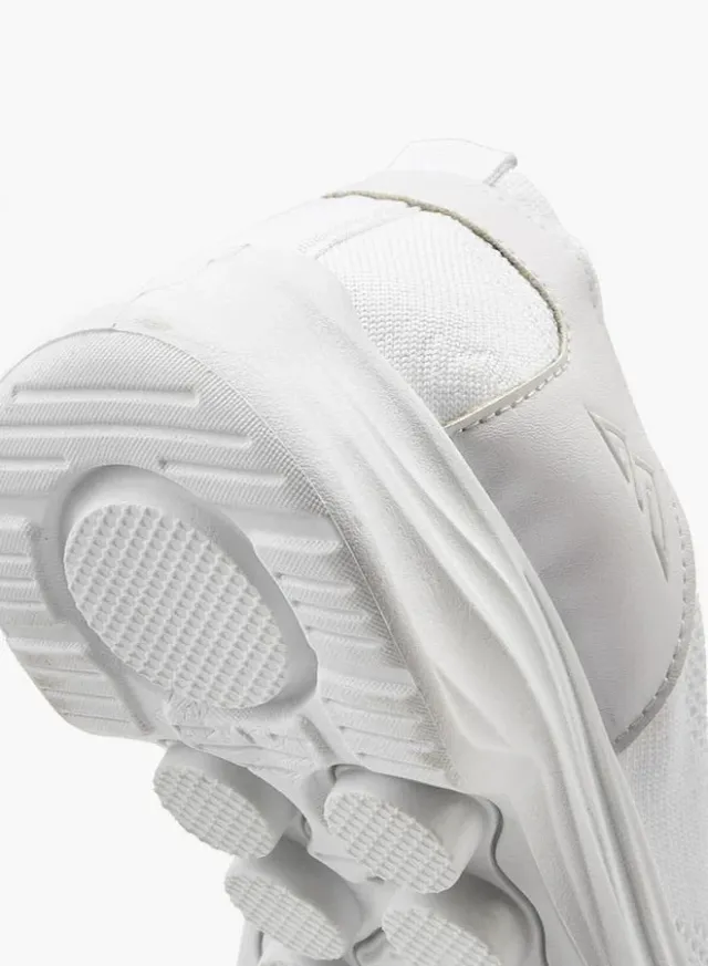 Women's White Textured Slip-On Sports Shoes with Pull Tab – image 4