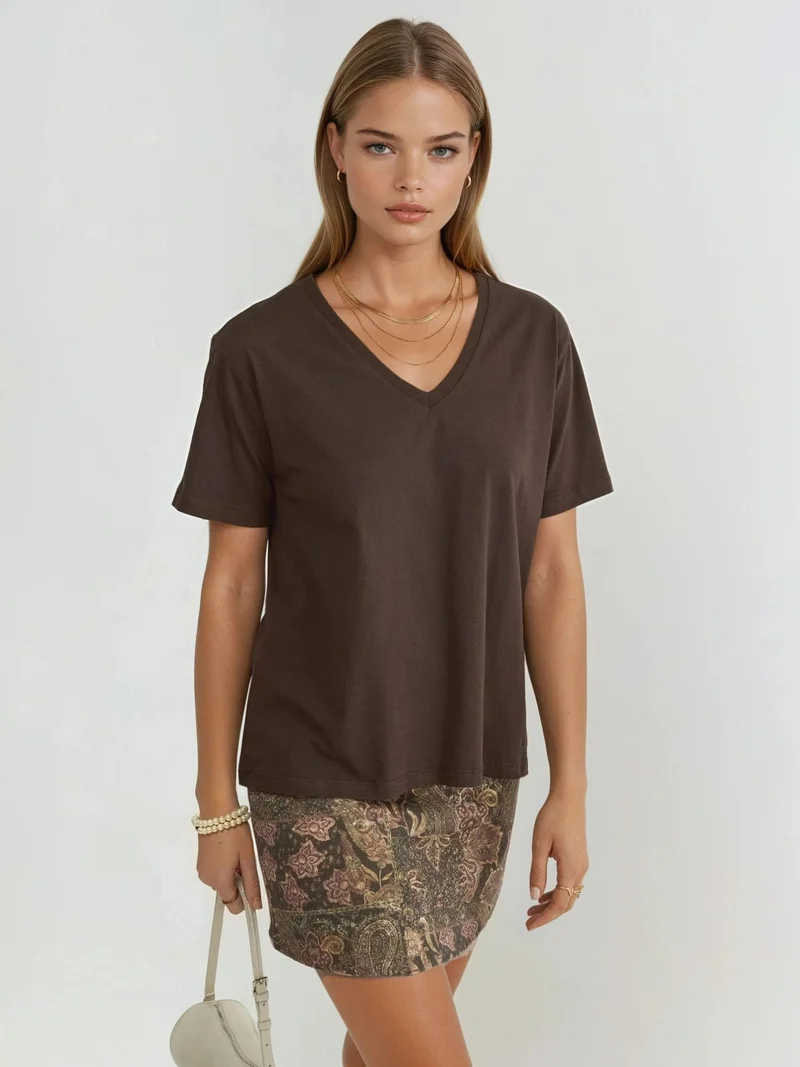 BUSEM V-Neck Knit T-Shirt