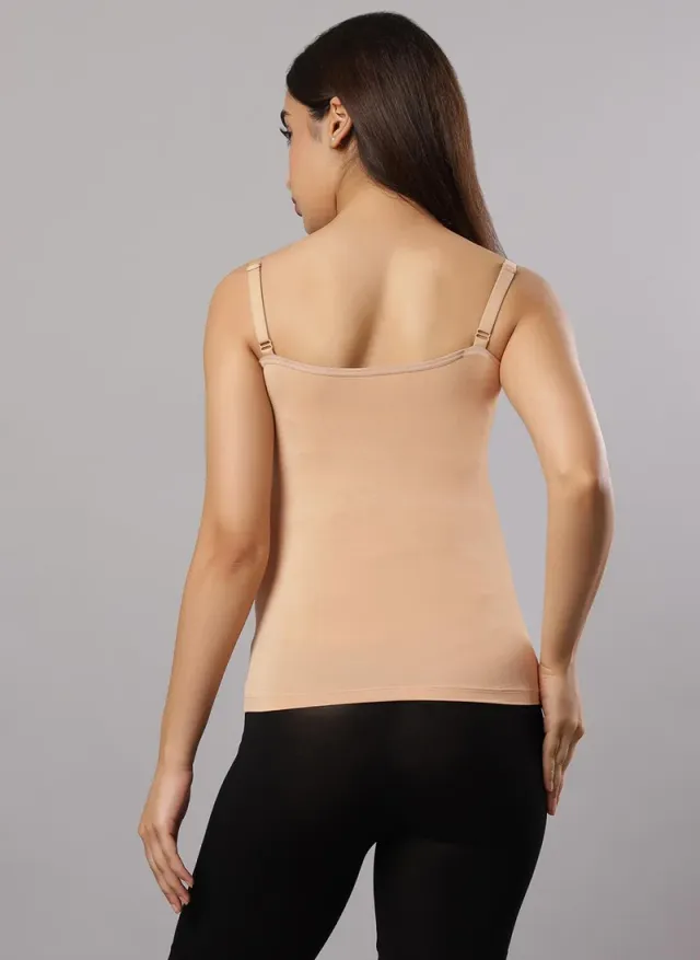 Maternity Nursing Vest and High Waist Shorts Combo - Beige – image 5