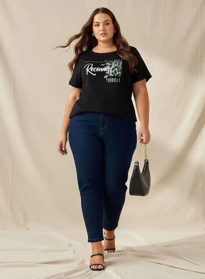 Ulla Popken Relaxed Fit Graphic T-shirt