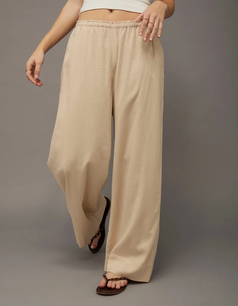 AE High-Waist Linen Easy Pant
