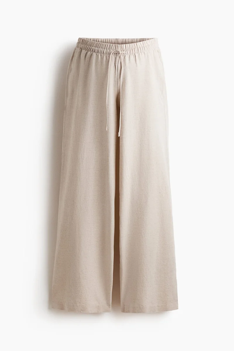 MAMA Before & After Linen-Blend Trousers