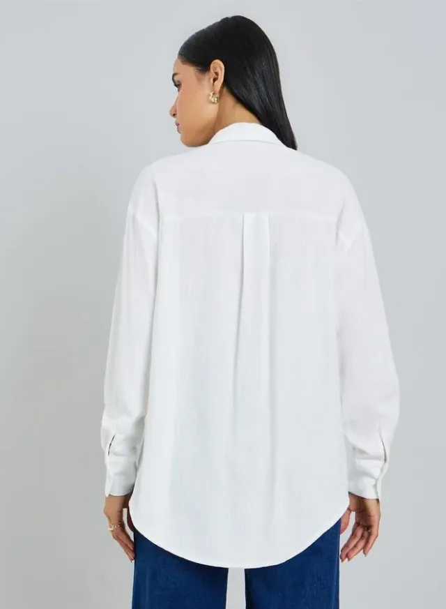 بلوزة سادة بقصة مريحة للرجال – صورة 5