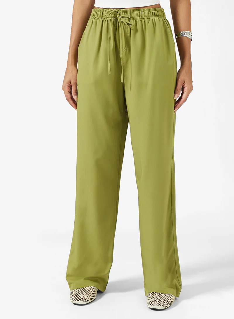 Pull-On Linen Blend Pants
