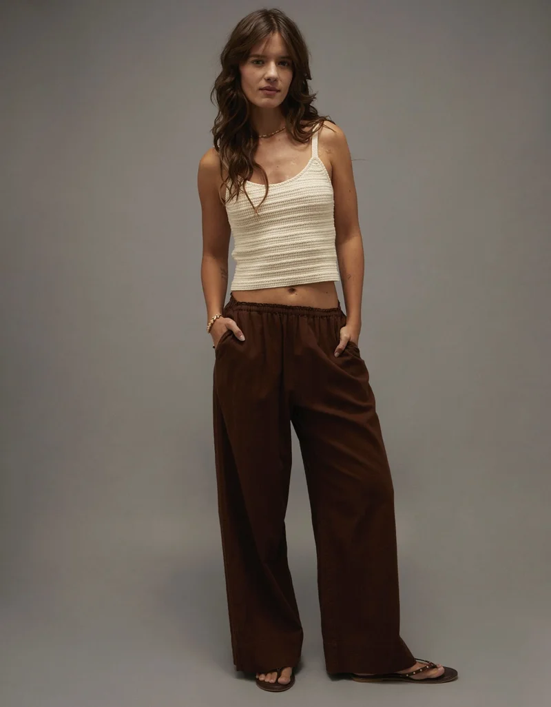 AE High-Waisted Linen Easy Pant