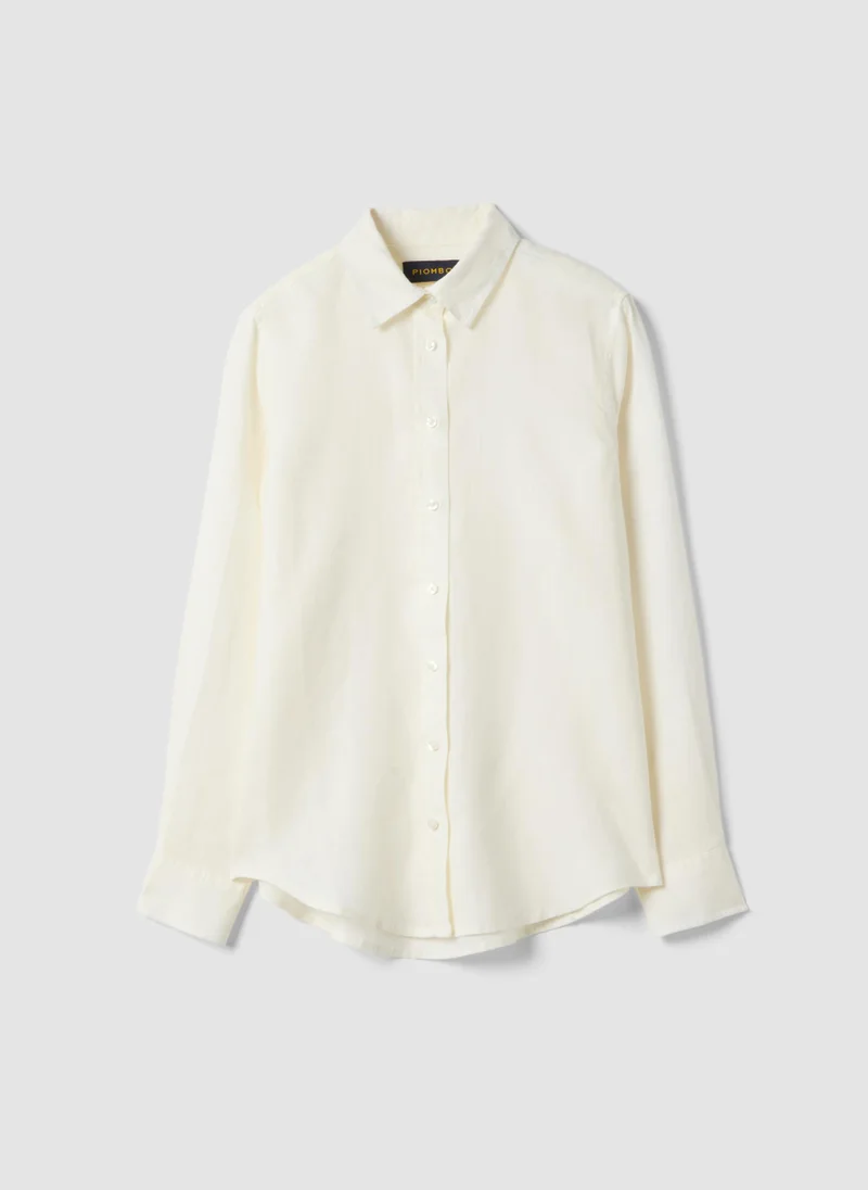 OVS Regular Fit Linen Shirt Pure White