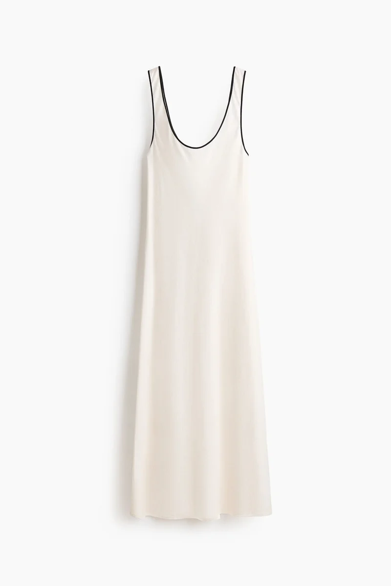 Linen Blend Slip Dress