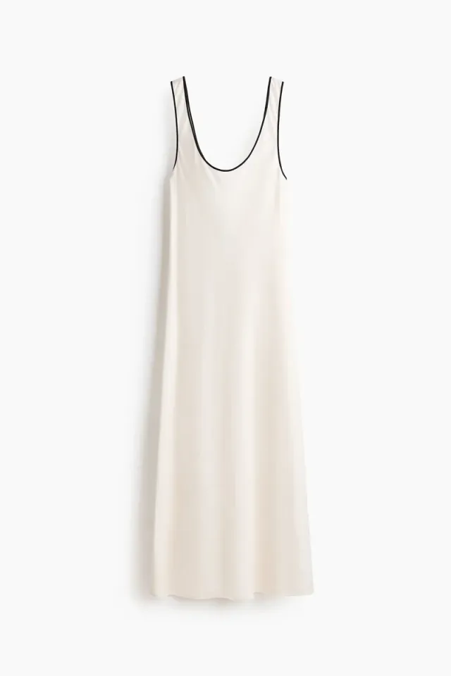 Linen Blend Slip Dress