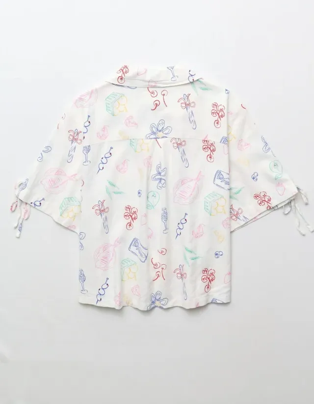 AE Linen-Blend Button-Up Shirt – image 4