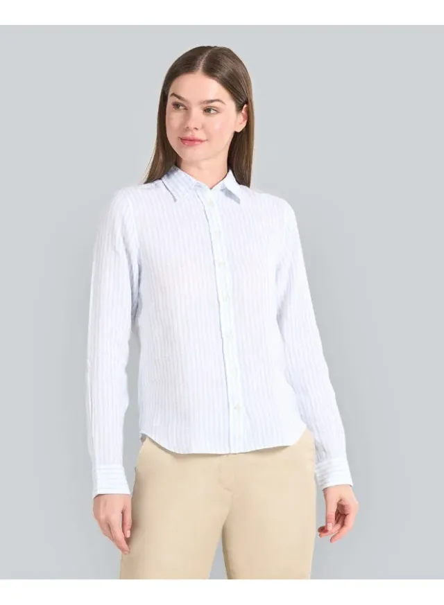 Striped Regular Fit Linen Shirt – image 4