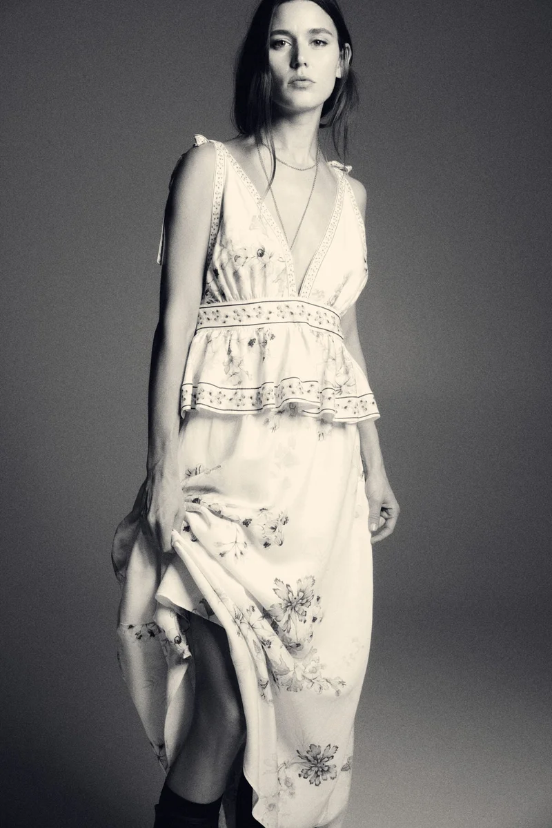 Linen-blend Tie-Strap Dress