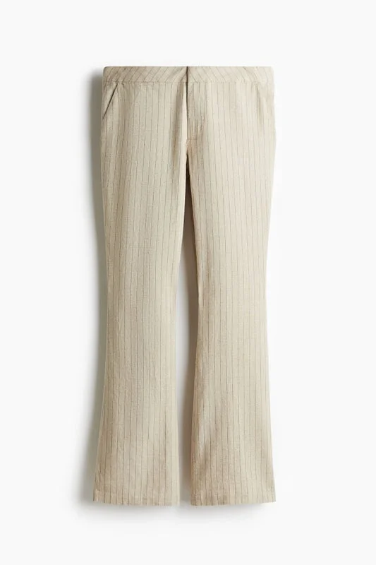 Linen Blend Tailored Trousers