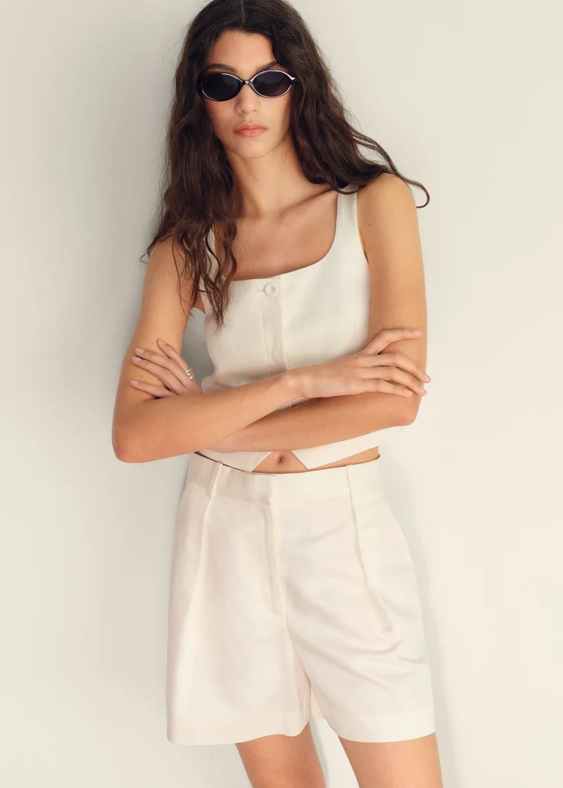 Linen-Blend Waistcoat
