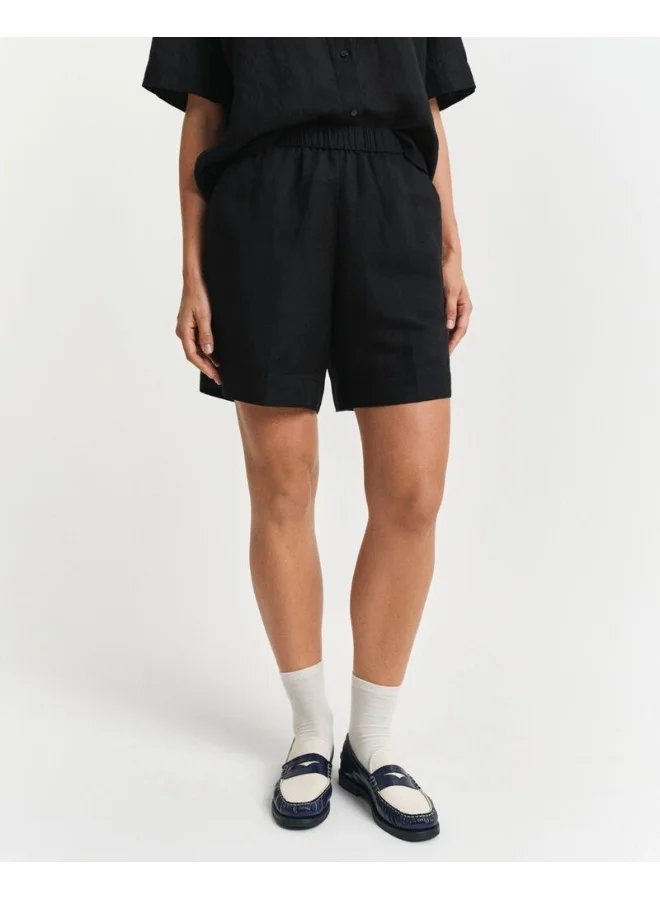 Linen Blend Pull On Shorts