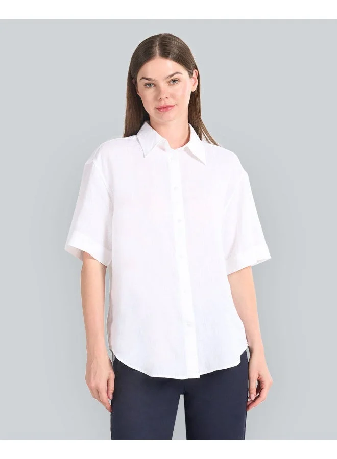 Relaxed Linen Short Sleeve Shirt