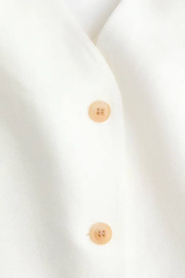 Tailored Linen-Blend V-Neck Waistcoat for Women – image 5