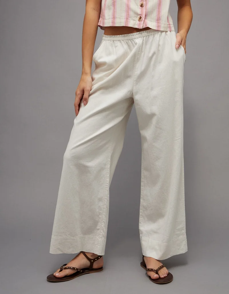 AE High-Waisted Linen Easy Pant
