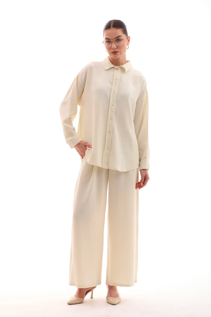 2-Piece Relaxed Fit Linen Set