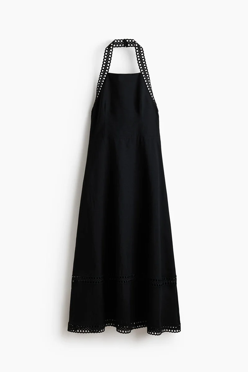 Linen-blend Halterneck Dress