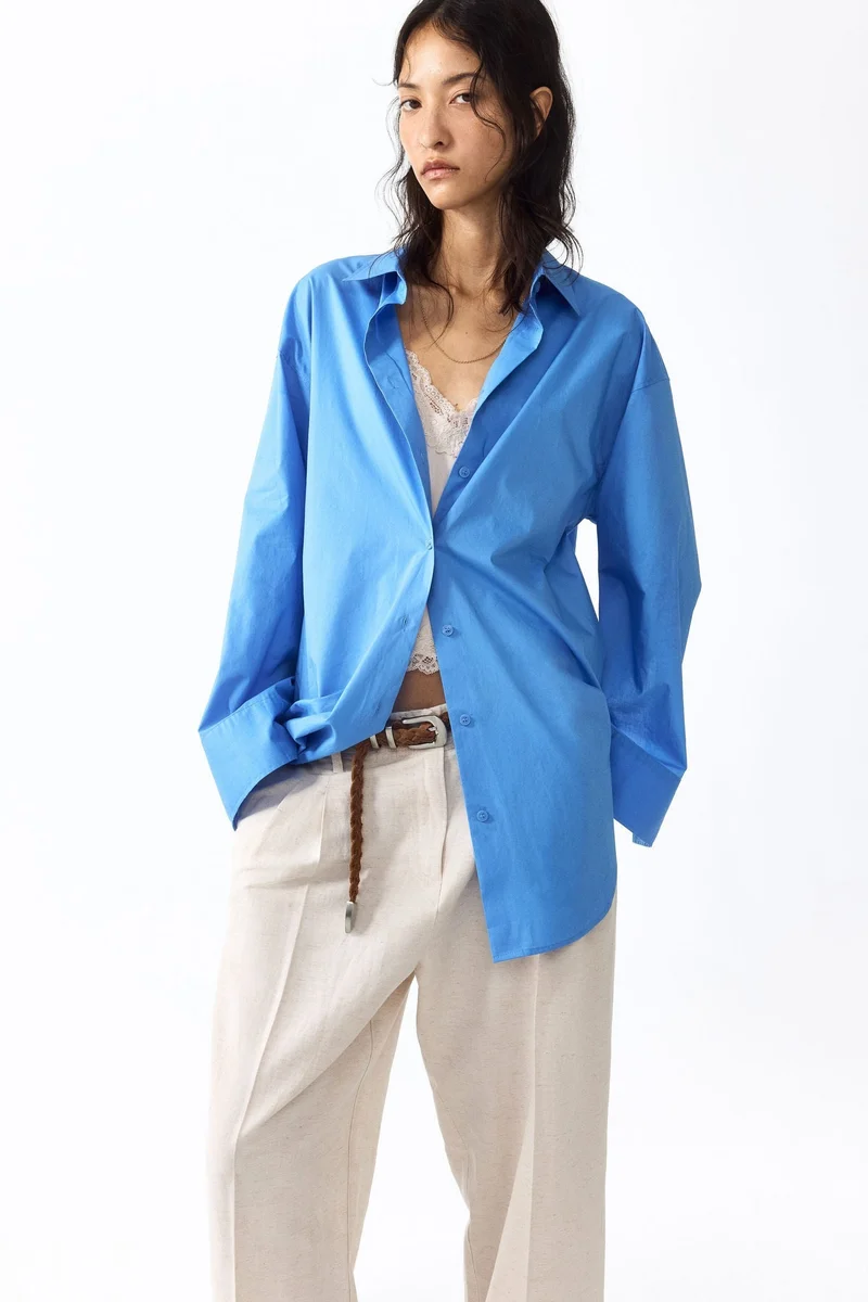 Tapered Linen Blend Trousers
