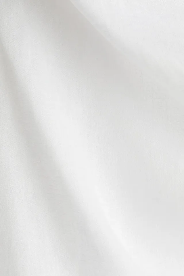 White Linen Mini Dress, Off-Shoulder, Wrap Front, Concealed Zip, Sleeveless – image 5