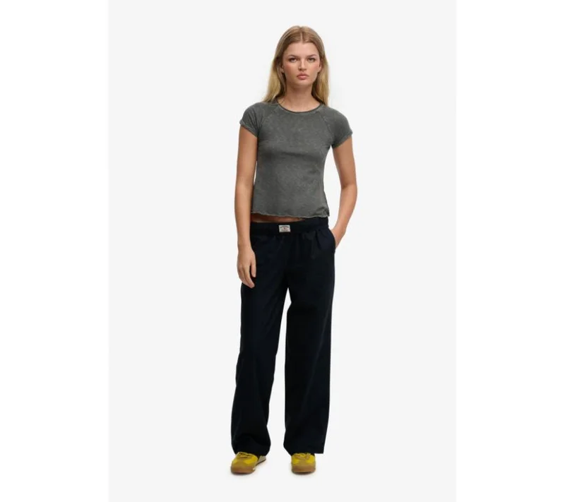 اشتري سوبر دراي  Cotton Linen Elastic Trousers للنساء في الإمارات