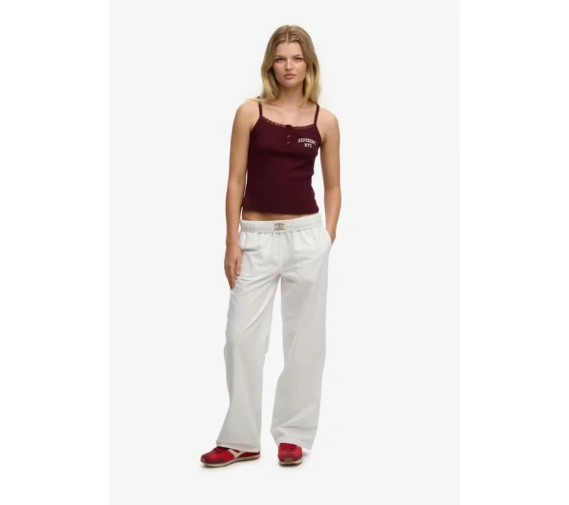 Cotton Linen Elastic Trousers