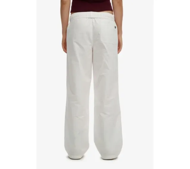 Cotton Linen Elastic Waist Trousers for Women - Optic White – image 5