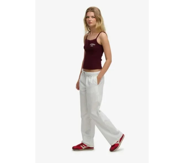 Cotton Linen Elastic Waist Trousers for Women - Optic White – image 6