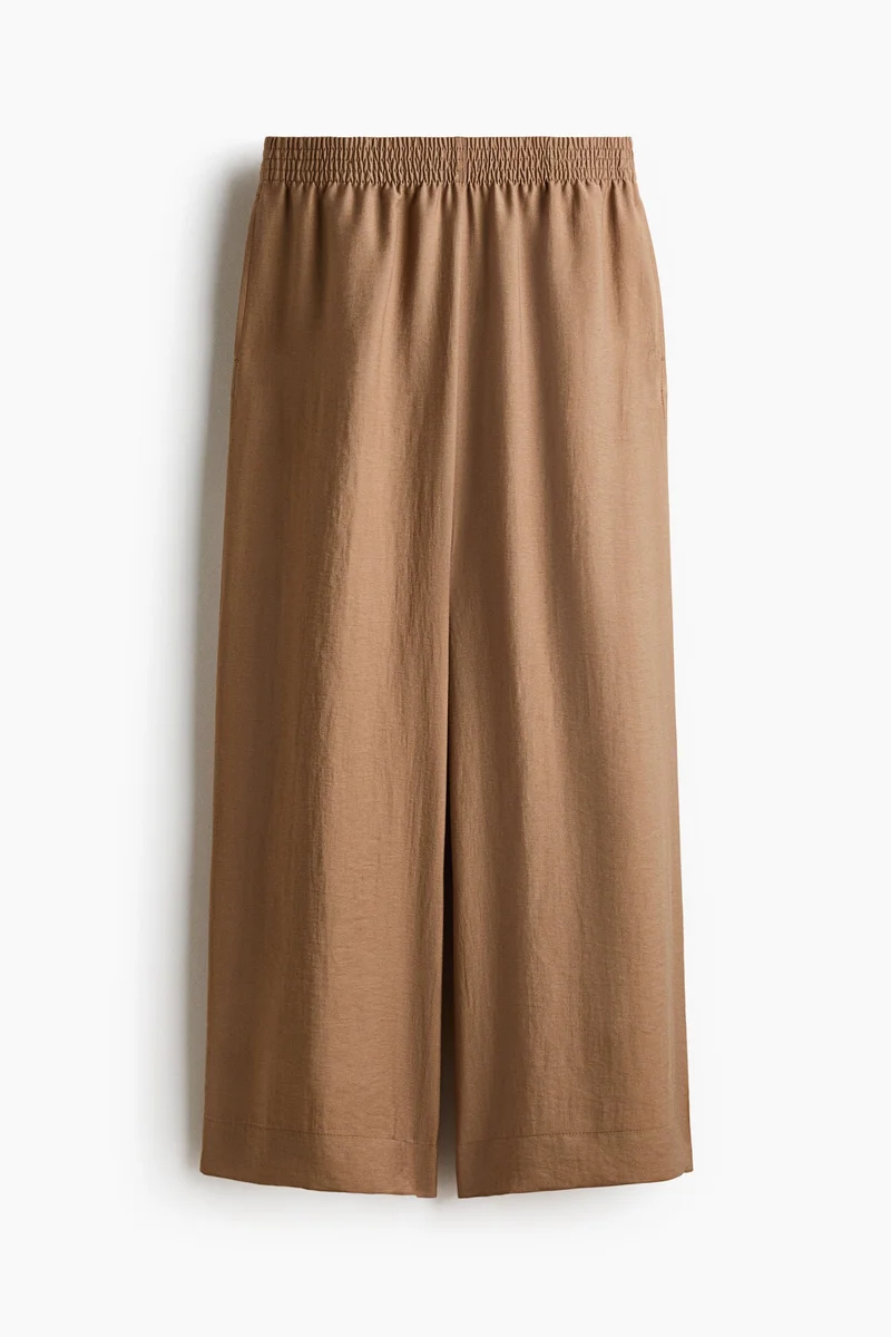 Linen Blend Ankle Trousers