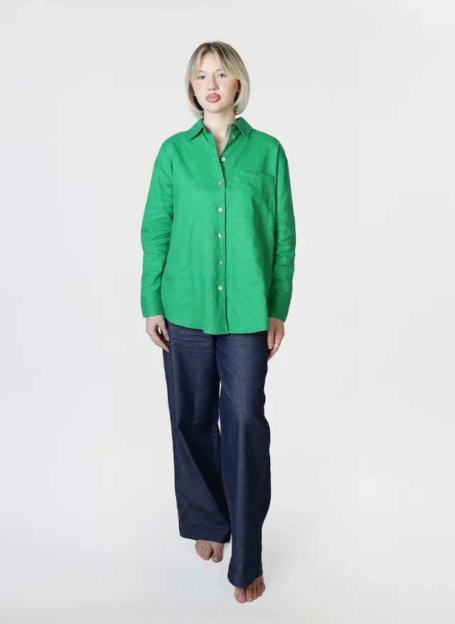 Linen Regular Fit Button-Down Shirt – image 2