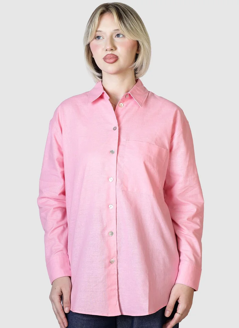 Linen Regular Fit Button-Down Shirt
