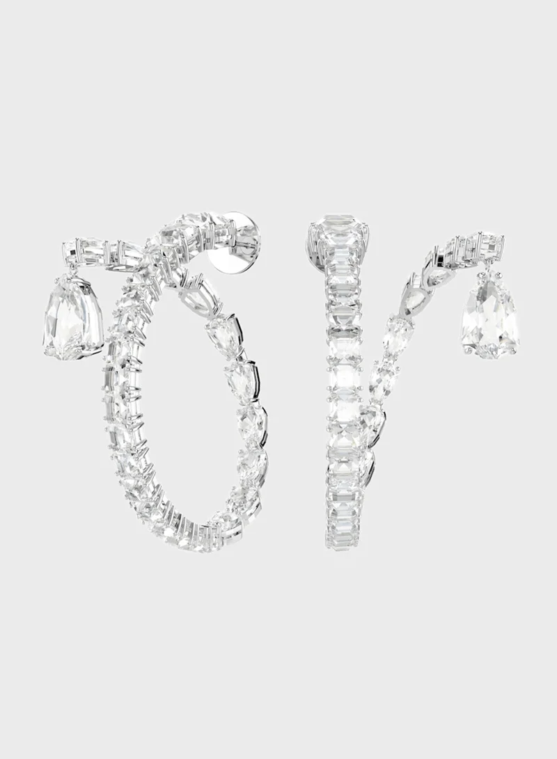 Matrix Stone Hoop Earrings