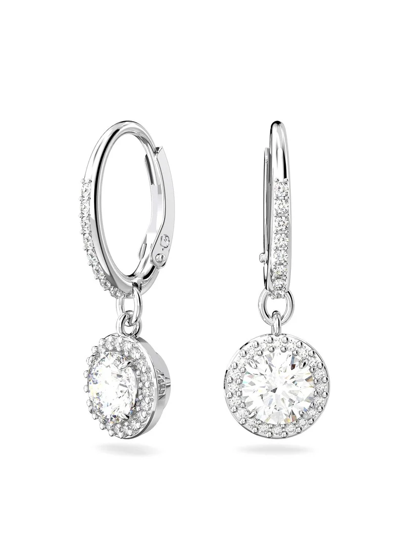 Constella Drop Earrings, Rhodium Plated