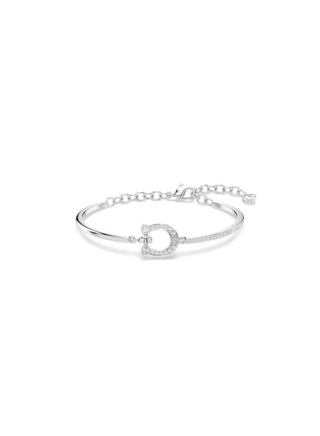 Symbolica Rhodium Plated Crystal Bracelet White
