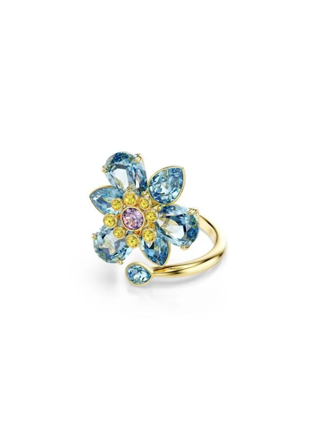 Floral Detailed Ring Blue