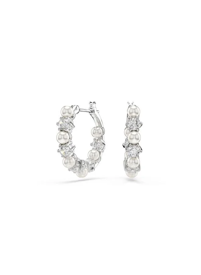 Matrix:Pe Hoop Earrings Pearl