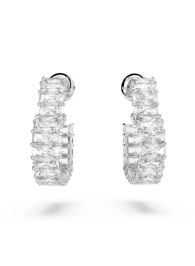 Matrix Hoop Heart Earrings – image 2