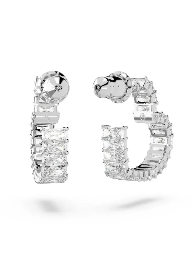 Matrix Hoop Heart Earrings – image 3