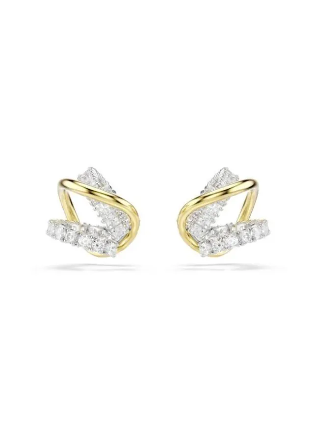 Hyperbola Crystal Mixed Plated Ear Cuffs White – image 3
