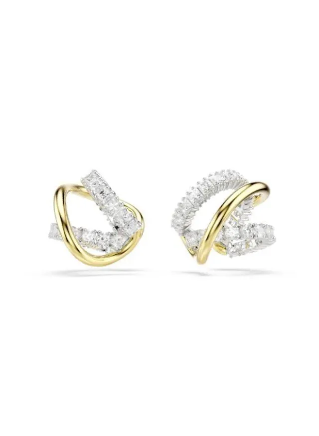 Hyperbola Crystal Mixed Plated Ear Cuffs White – image 5